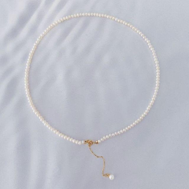YIRAN Jewelry Halskette mit Perlenanhänger, 925 Sterling Silber, 40 cm, Damen - Bild 1