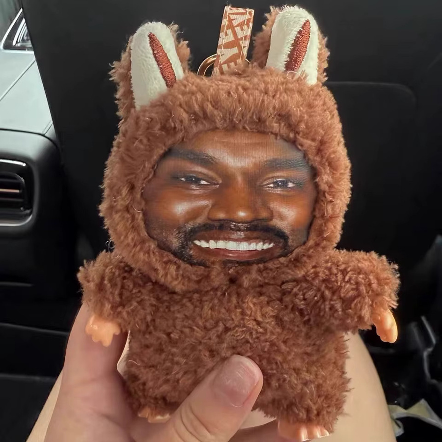 Bandai Kanye West Hip-Hop Anhänger, Plüschtier, braun - Bild 3