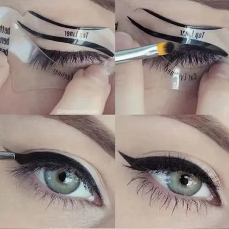Eyeliner-Schablonen für geflügelte Eyeliner und Augenbrauen, Unisex - Bild 3