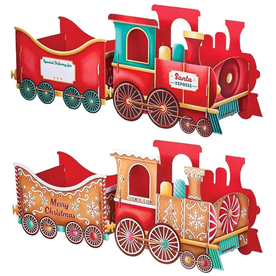 APWIKOGER Süßigkeiten Geschenkbox mit Zug Design aus Papier in Multicolor für Kinder und Weihnachtsdekoration - Bild 5