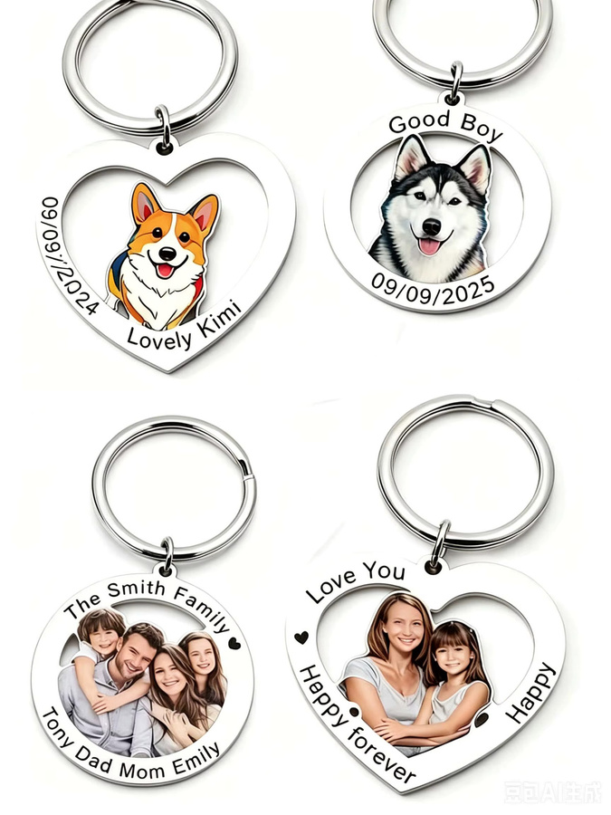 Schlüsselanhänger Stahl, personalisiert, Unisex - Bild 3
