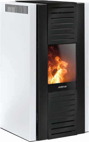 Justus Pelletofen Sirkos 2.0 aus Stahl in Seidenweiß mit 6 kW Leistung, Automatik und App-Steuerung via WiFi - Bild 1