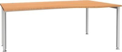 Schäfer Shop Genius Freiformschreibtisch MODENA FLEX, Buche/weißaluminium, B: 180 cm, H: 82 cm, T: 82 cm - Bild 1