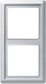 Busch-Jaeger Abdeckrahmen 2-fach Alusilber IP44 Unterputz Allwetter 2102-33 - Bild 1