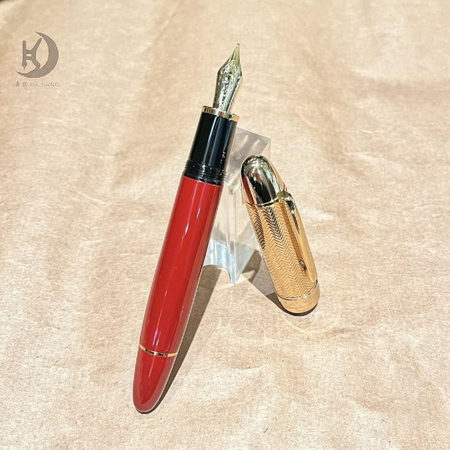 JD 149 Professioneller Executive Füllfederhalter aus Resin in Rot-Gold für Business und Kalligrafie - Bild 1