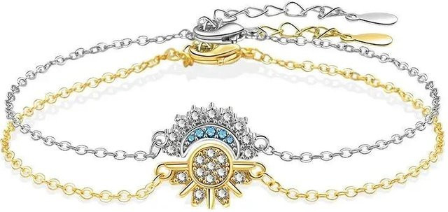 Partnerarmbänder Liebesherz, Silber, Zinklegierung, Damen Herren - Bild 1