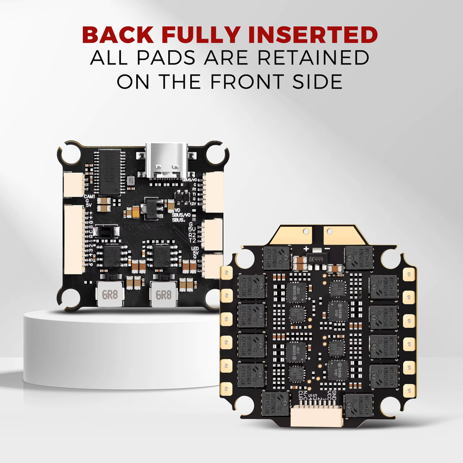 FlyWarp F4/F7 Flight Controller Stack mit 55A/65A 4in1 ESC und ICM42688 für FPV Drohnen und RC Flugzeuge, Farbe: Schwarz, Montageabstand: 30,5 x 30,5 mm - Bild 3