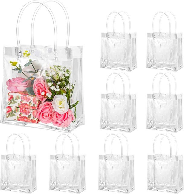 12 Stück transparente Geschenktüten aus Kunststoff für Süßigkeiten und Souvenirs zu Weihnachten, Halloween oder Hochzeiten - Bild 1