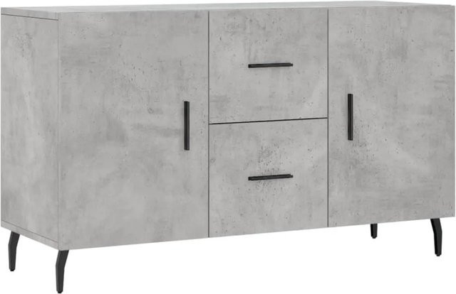 vidaXL Sideboard modern in Betongrau aus Holzwerkstoff und Metall, B/T/H: 100 x 36 x 60 cm - Bild 1