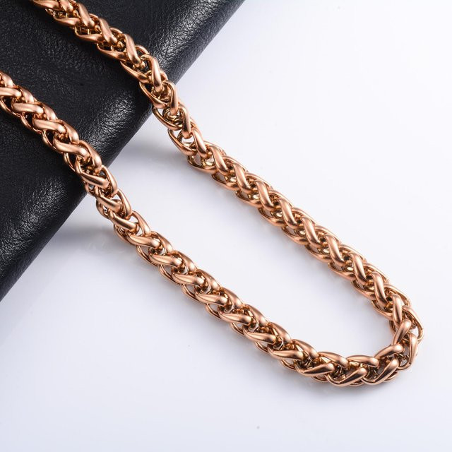 Halskette Edelstahl, Roségold, 76 cm, Unisex - Bild 1