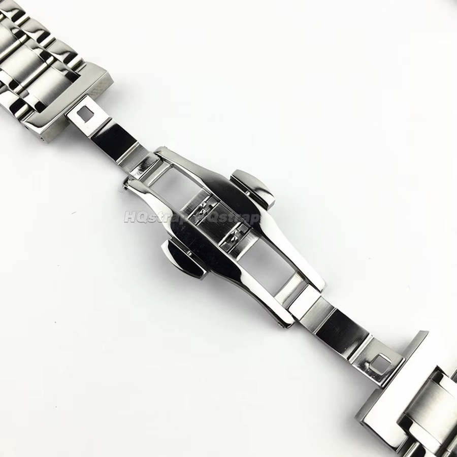HQstrap Uhrenarmband Edelstahl, Silber, Butterfly-Schnalle - Bild 3