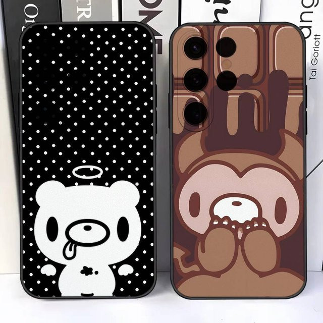 G-Gloomy Bear Handyhülle für Samsung Galaxy S25 S24 S23 S22 S20 5G in Schwarz - Bild 1