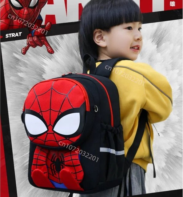 Bandai Spider Man Rucksack, 3D-Druck, Doppelter Schulterrucksack - Bild 1
