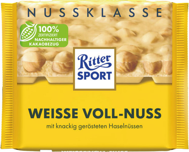 RITTER SPORT Nuss-Klasse Weiße Voll-Nuss Schokoladentafel 100 g - Bild 1