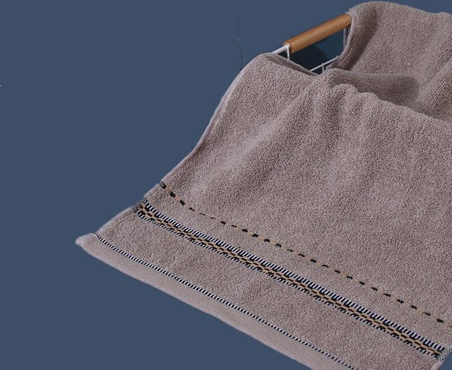 Handtuch aus reiner Baumwolle für Erwachsene in Beige, B/H: 35 x 75 cm - Bild 1