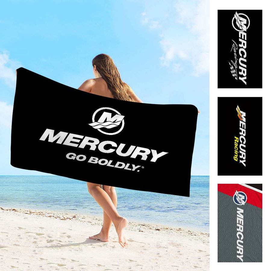 Mercury Racing Mikrofaser Strandtuch schnelltrocknend und saugfähig, Breite: 40 cm, Höhe: 60 cm - Bild 1