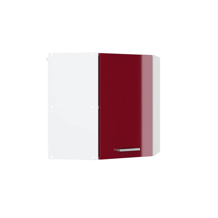 Vicco R-Line Eckhängeschrank für die Küche in Bordeaux Hochglanz und Weiß, Breite: 57 cm - Bild 2
