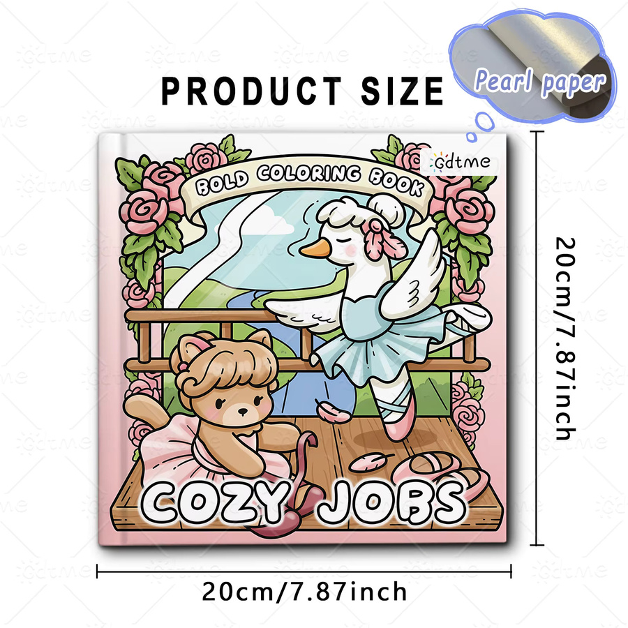 COZY JOBS Malbuch mit einfachen Mustern, Zeichenbuch, Erwachsene - Bild 3