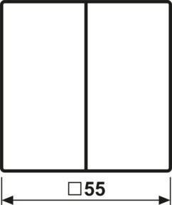 Jung 2-fach Wippe A 550 für Serienschalter in Graphitschwarz Matt - Bild 2
