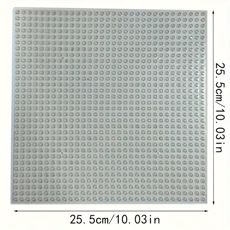 32*32 Punkte Grundplatten Transparent, Baustein Platte, Kunststoff - Bild 2