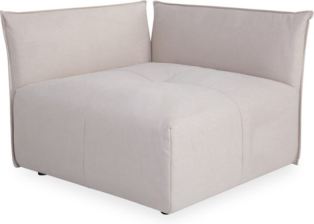 Ecksofa ZEFERINO VASTO in Beige und Braun, L-Form mit Stoffbezug und Kaltschaum-Polsterung - Bild 1