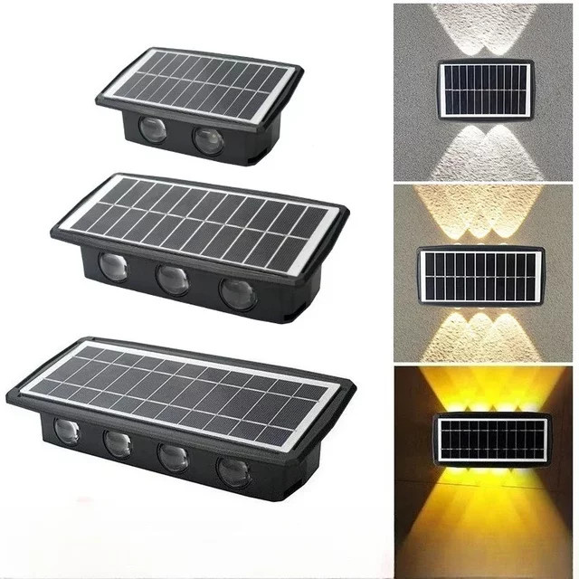 Lyfs Solar LED Wandleuchte für Garten und Außenbereich, Wasserdichter Up-Down Strahler in Schwarz, Modernes Design mit Dämmerungssensor - Bild 1