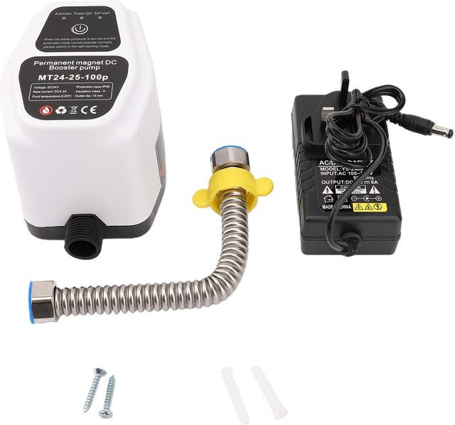 PJWWADQ Automatische Duschwasser-Druckpumpe mit 15mm Ausgang in Weiß - Bild 1