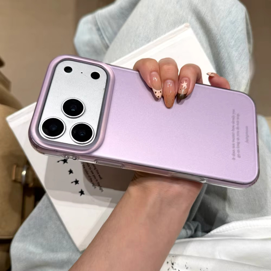Stoßfeste Apple iPhone Schutzhülle mit mattiertem Laser-Candy-Farbverlauf in Aurora-Satin, Multicolor - Bild 2