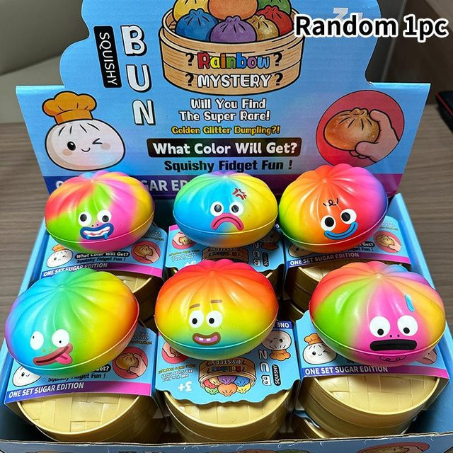 BC Pet Supplies Buntes Teigtaschenknetspielzeug, Squishy, Stressabbau - Bild 1