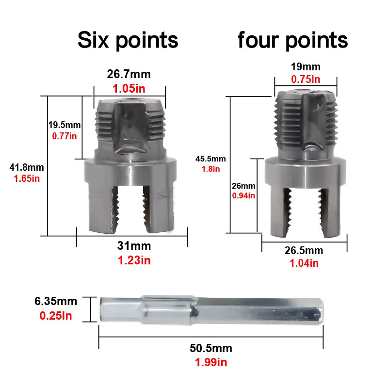 Mr Drill Universal Drahtöffner und Gewinde-Einfädelwerkzeug für PPR-Wasserrohre mit Innen- und Außengewinde 4/6 - Bild 2