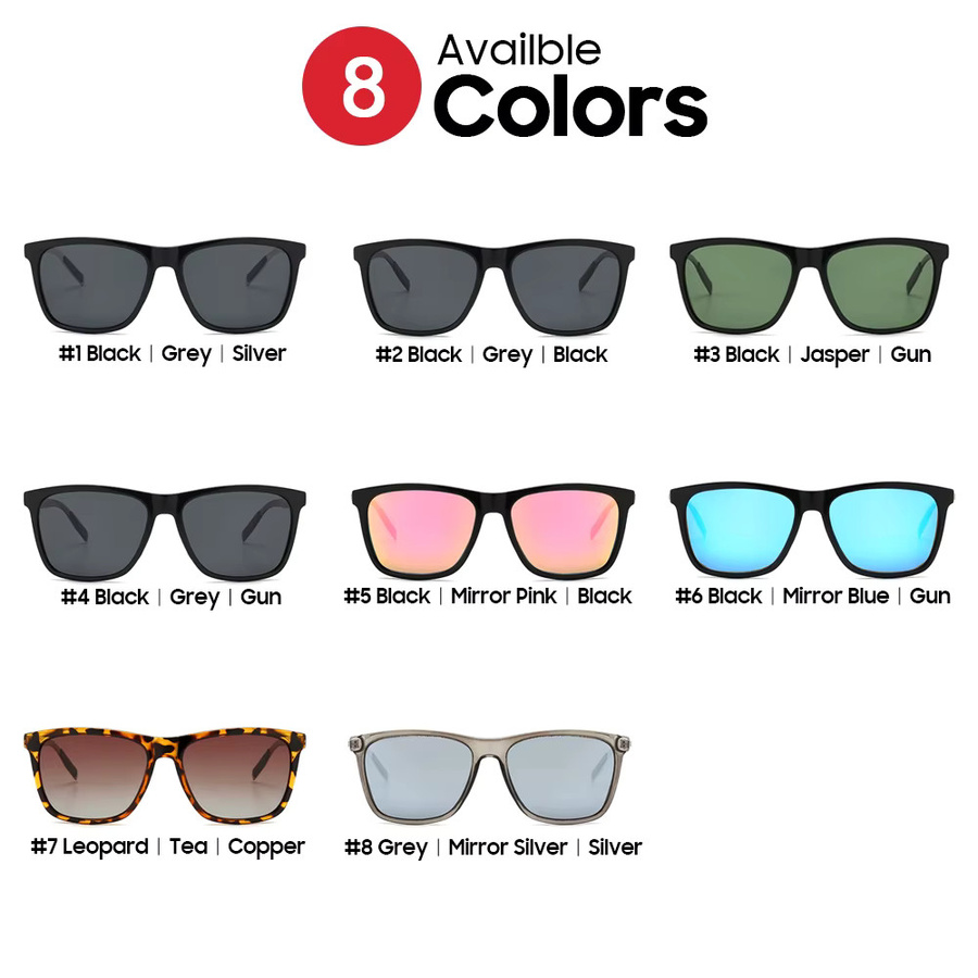 VIVIBEE Sonnenbrille, quadratisch, Vollrand, polarisiert, Unisex, blau - Bild 3