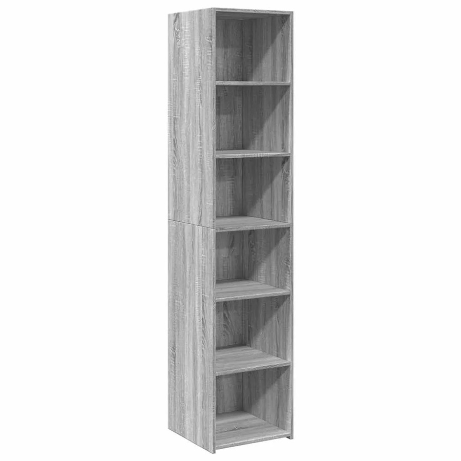vidaXL Highboard in Grau Sonoma-Eiche aus Holzwerkstoff, B/T/H: 40 x 41 x 185 cm - Bild 2