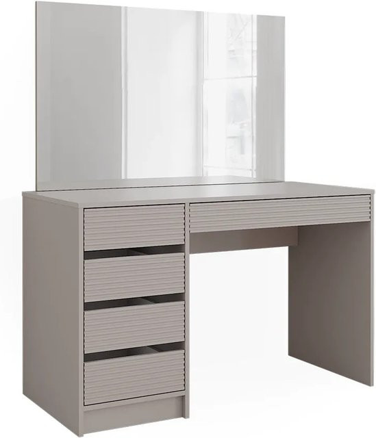 Vicco Schminktisch Sherry Cashmere in Beige und Weiß mit Spiegel, Breite: 120 cm - Bild 1