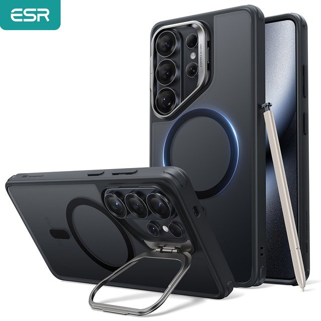 ESR Klassische Hybrid Magnetische Hülle für Samsung Galaxy S26 Ultra mit militärischem Schutzgrad in Schwarz oder Weiß - Bild 1