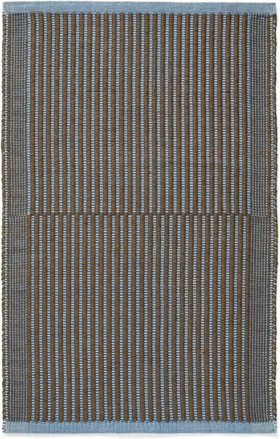 HAY Fußmatte Mat aus Jute und Baumwolle, gestreift, modern, rechteckig, mehrfarbig Blau - Bild 1