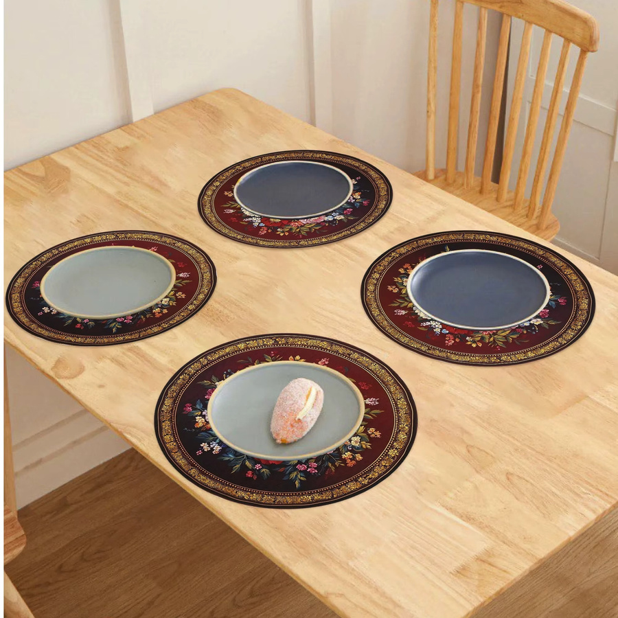 VIKAMA 4er Set Weihnachts-Tischsets im Western-Stil für die Tischdekoration bei Feiertagen und Partys - Bild 4