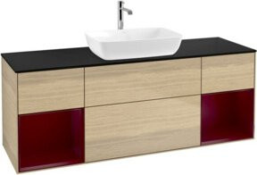 V&B Waschtischunterschrank Finion Wandbeleuchtung in Eiche Lackiert, Breite: 160 cm, Höhe: 50,1 cm, Tiefe: 50,1 cm - Bild 1