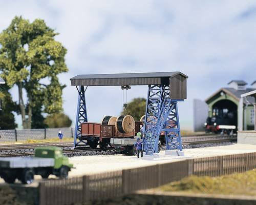 Auhagen 11401 Überladekran, Fahrzeug, 1:87 (Spur H0), Blau - Bild 1