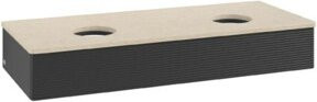 V&B Waschtischunterschrank Antao mit Frontstruktur in Blau, B/T/H: 120 x 50 x 19 cm - Bild 1