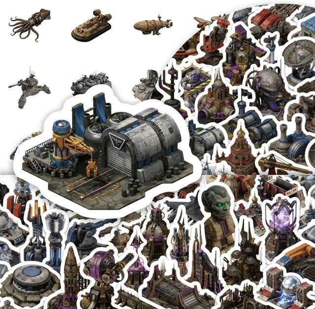 Bandai Red Alert 2 Graffiti-Aufkleber, 100-teiliges Set, multicolour - Bild 1