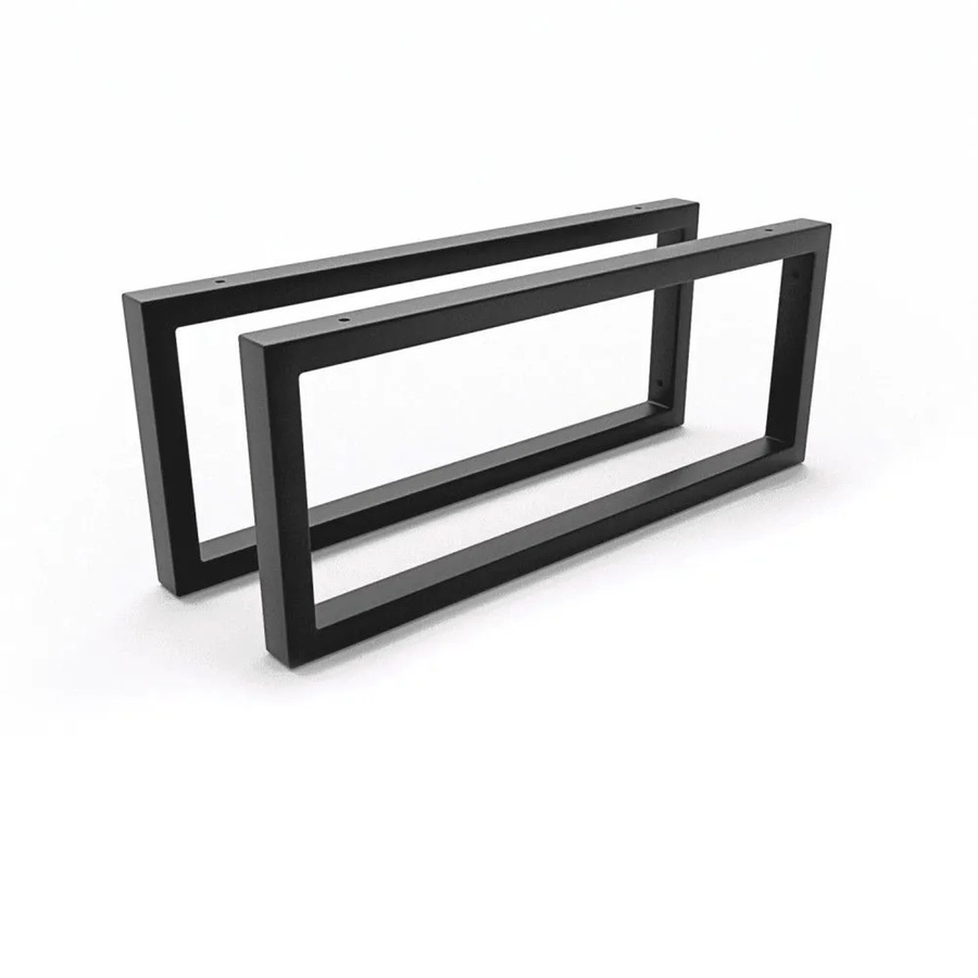 HEVVA Waschtischhalterung RHEIN 2er Set Schwarz matt aus Stahl, Höhe: 20 cm, Tiefe: 50 cm - Bild 2
