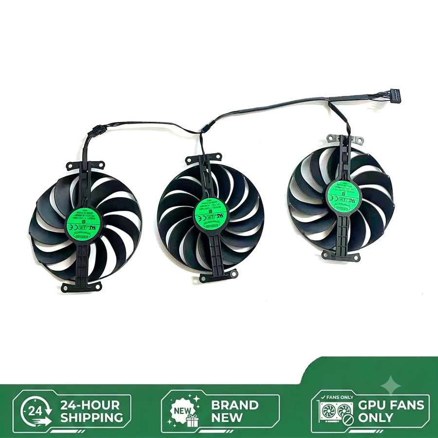 Asus CF1010U12S Grafikkartenlüfter Ersatz für ROG Strix RTX 3060 3070 3080 Ti 3090 und RX 6700 in Schwarz, 95mm - Bild 1