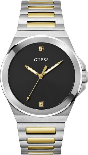 Guess Herrenuhr, Quarz, Edelstahl, Schwarz, 44 mm, 1 ATM - Bild 1