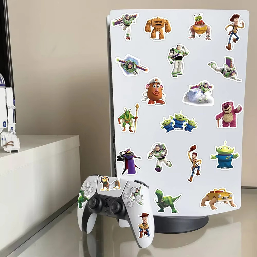 50 Stück Disney Toy Story 3D Aufkleber mit Buzz Lightyear und Alien Motiven in Multicolour für Kinder, Laptop und Gepäck - Bild 3
