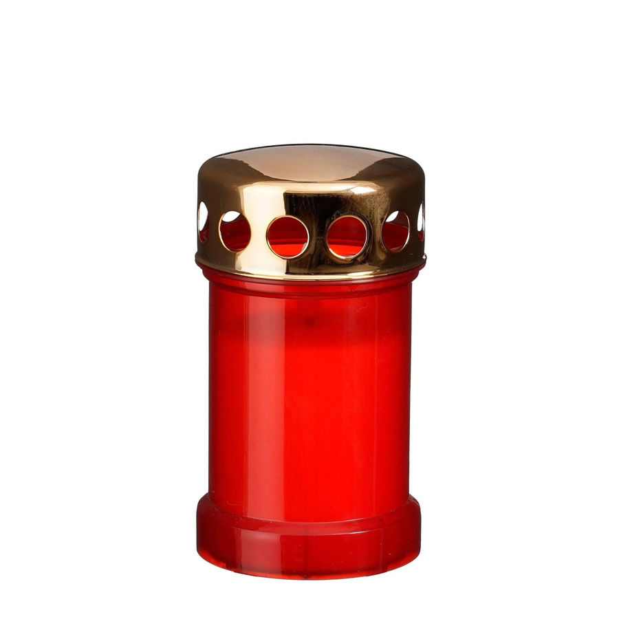 Luca Lighting LED-Grablicht Rot aus Glas für Traueranzeigen, Durchmesser: 7,5 cm, Höhe: 13 cm - Bild 2