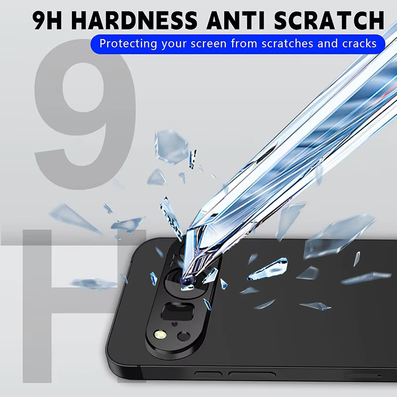 Aluminium Metall Objektivschutz und Displayschutzfolie für Google Pixel 9 Pro XL, Pixel 9 Pro und Pixel 9 in Schwarz - Bild 3