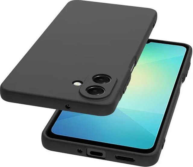 Samsung Galaxy A07 4G / A07 5G Schutzhülle aus weichem TPU Silikon in Schwarz Matt für SM-A075F - Bild 1