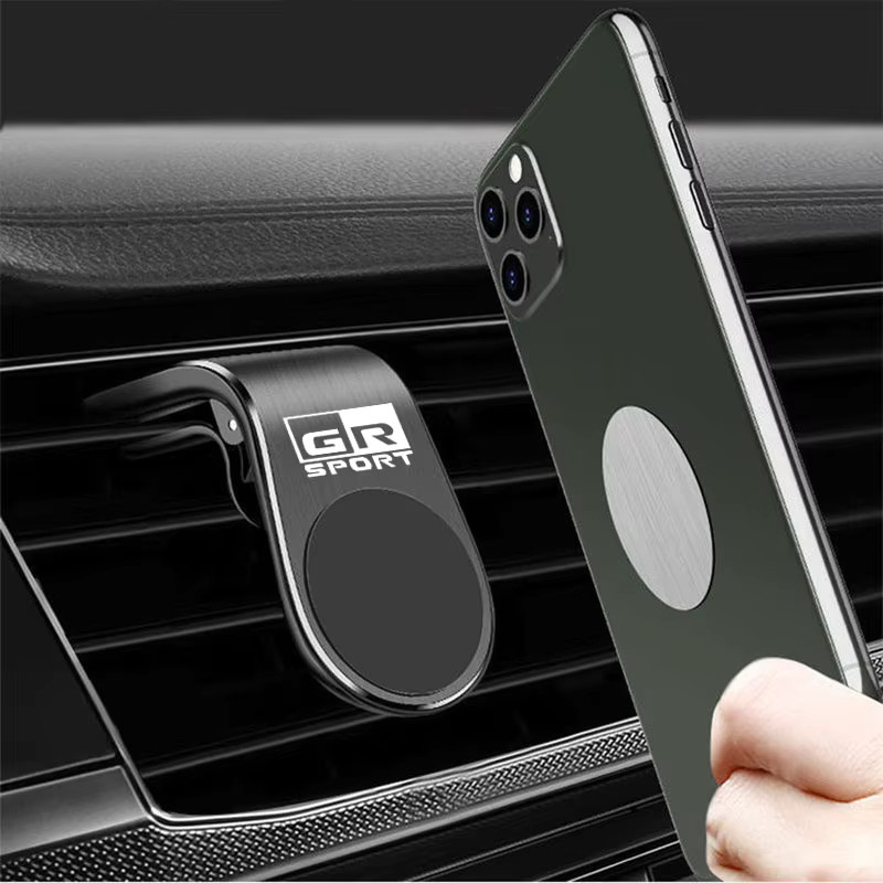 Magnetischer L-förmiger Smartphone-Halter in Schwarz für Toyota GR Sport Gazoo Racing Yaris 86 Corolla Hilux Supra C-HR Zubehör - Bild 2