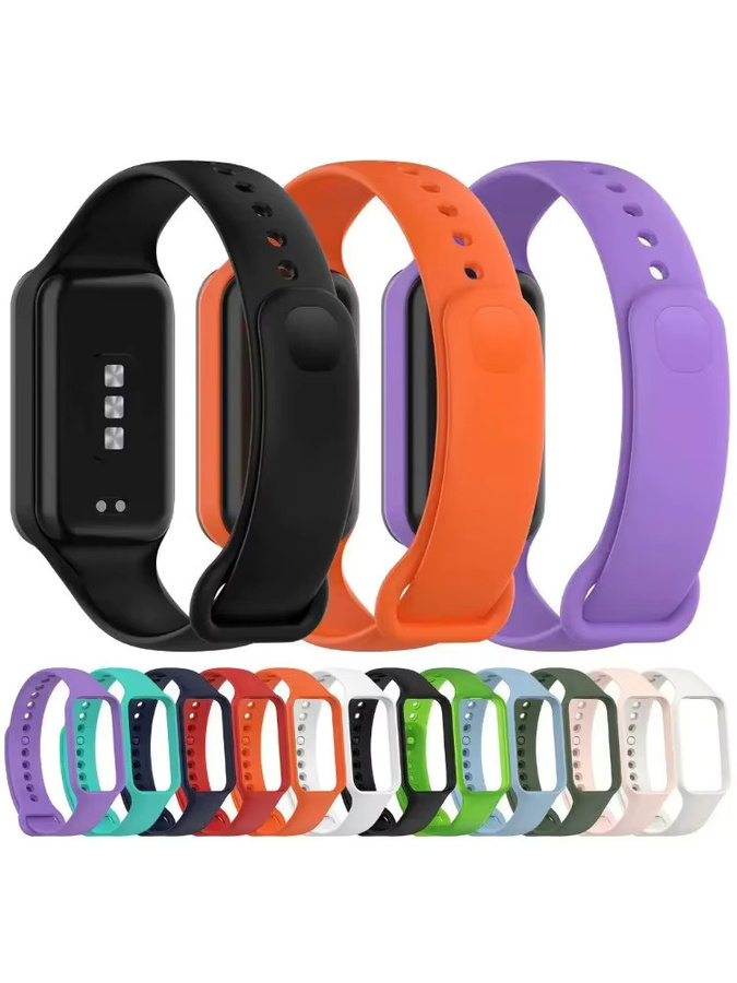 Xiaomi Uhrenarmband Silikon, Schwarz, Redmi Smart Watch Band 2, Xiaomi Band 8 Active - Bild 3