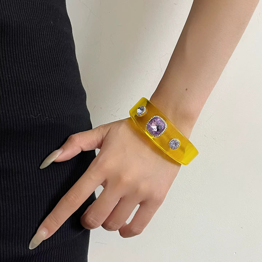 Armband, Harz, mehrfarbig, geometrisch, kreisförmig - Bild 2